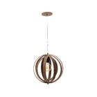 Lustre Pendente Madeira Faces 35cm Imbuia