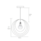 Lustre Pendente Madeira Faces 35cm Mel