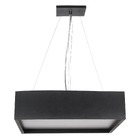 Lustre Pendente Madeira Quadrado 40cm Preto