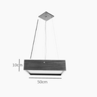 Lustre Pendente Madeira Quadrado 50cm Preto
