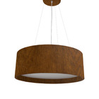 Lustre Pendente Madeira Redondo 35cm Mel