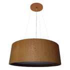 Lustre Pendente Madeira Redondo 40cm Mel