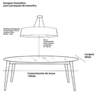 Lustre Pendente Madeira Redondo 50cm Mel