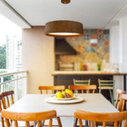 Lustre Pendente Madeira Redondo 50cm Mel