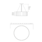 Lustre Pendente Madeira Redondo 60 X 16 Cm Imbuia Ou Freijó -