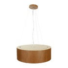 Lustre Pendente Madeira Redondo 60 X 16 Cm Imbuia Ou Freijó -