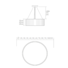 Lustre Pendente Madeira Redondo 70 X 20 Cm Imbuia Ou Freijó -