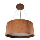 Lustre Pendente Madeira Redondo 70cm Mel