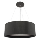 Lustre Pendente Madeira Redondo 70cm Preto