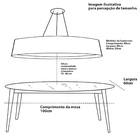 Lustre Pendente Madeira Redondo 80cm Mel