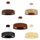 Lustre Pendente Madeira Redondo Anel 60 Cm Mel