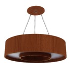 Lustre Pendente Madeira Redondo Anel 60 Cm Mel