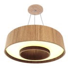 Lustre Pendente Madeira Redondo Anel Freijó 60 Cm
