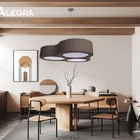 Lustre Pendente Madeira Spinner 80cm - 6 Luzes Imbuia