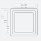 Lustre Pendente Madeira Trinity Quadrado 70cm - 5 Luzes Marfim