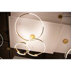 Lustre Pendente Match 3 Aros Led 120w Bella Iluminação Dourado