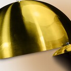Lustre Pendente Meia Lua 30cm De Alumínio Dourado Metálico