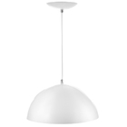 Lustre Pendente Meia Lua 30cm De Alumínio Soquete E-27 Branc