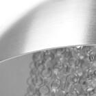 Lustre Pendente Meia Lua 40cm Escovado Com Cristais Acrilico