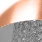 Lustre Pendente Meia Lua 40cm New Cobre Com Cristais Acr.