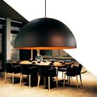 Lustre Pendente Meia Lua Preta Com Cobre De Alumínio - Soq: E