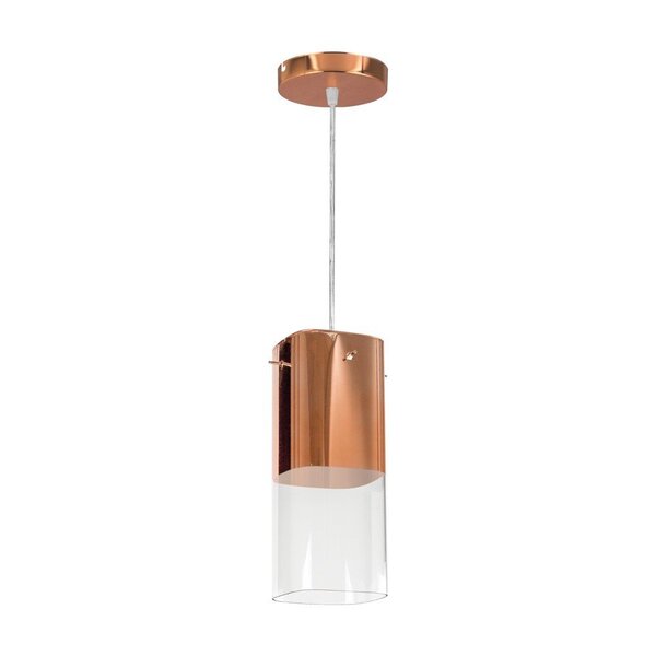 Lustre Pendente Mirage Cobre Para 1 Lâmpada E27 Bivolt Llum
