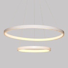 Lustre Pendente Moderno Anéis Led 40w 2 Arcos Branco St549