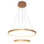 Lustre Pendente Moderno Anéis Led 40w 2 Arcos Cobre St549