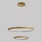 Lustre Pendente Moderno Anéis Led 40w 2 Arcos Dourado St549