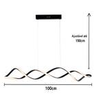 Lustre Pendente Moderno Espiral 100cm Led 56w 3000k Bivolt Pr