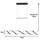 Lustre Pendente Moderno Espiral 90cm Led 32w 3000k Bivolt Pre