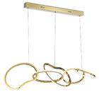 Lustre Pendente Moderno Led 75w 3000k Dourado Fosco 120cm Biv
