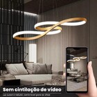 Lustre Pendente Moderno Luxo Novadecor Dourado