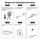 Lustre Pendente Moderno Luxo Novadecor Preto