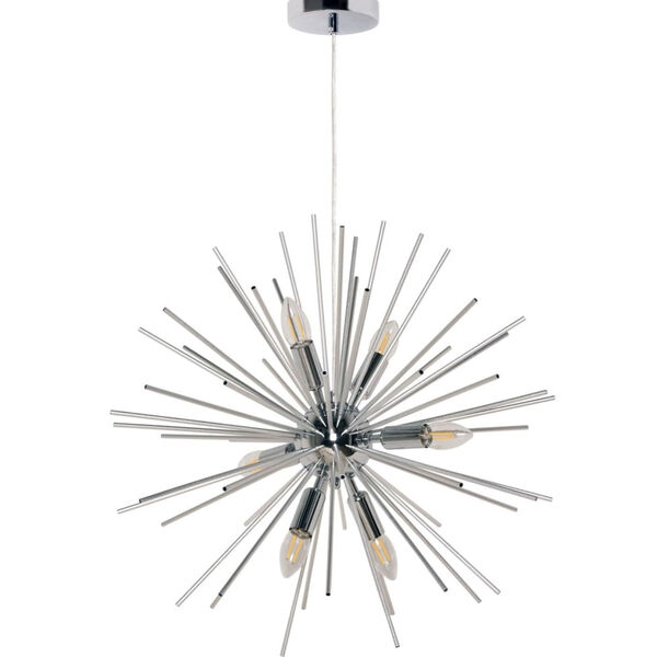 Lustre Pendente Moderno Para Sala De Jantar - Star Cromado