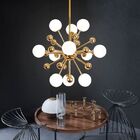 Lustre Pendente Moderno Sputnik Gold Luxo