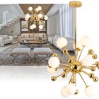 Lustre Pendente Moderno Sputnik Gold Luxo