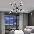 Lustre Pendente Moderno Sputnik Industrial Retrô Preto 13 Lâm
