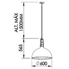 Lustre Pendente Newline Naval 551 E27 Bivolt Preto / Cobre