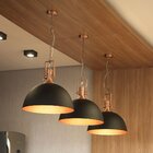 Lustre Pendente Newline Naval 551 E27 Bivolt Preto / Cobre
