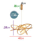 Lustre Pendente Ninho Ø41cm Led 24w Bella Wd017m St1393