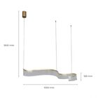 Lustre Pendente Nitrolux Acr-002d Dourado Led Bivolt