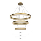 Lustre Pendente Nitrolux Acr-201d Dourado Led Bivolt