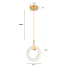 Lustre Pendente Nordecor Akya 2590 Ouro Fosco Led Bivolt