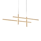 Lustre Pendente Nordecor Ashi 2790 Preto / Ouro Champagne Led