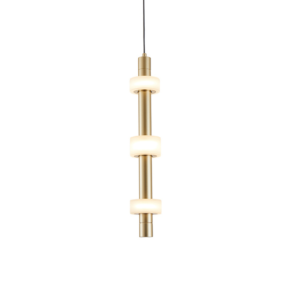Lustre Pendente Nordecor Aus 2717 Ouro Champagne Led Bivolt O