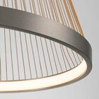 Lustre Pendente Nordecor Beys 2941 Cinza/dourado Led Bivolt 3