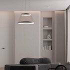 Lustre Pendente Nordecor Beys 2941 Cinza/dourado Led Bivolt 3