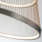 Lustre Pendente Nordecor Beys 2942 Cinza/dourado Led Bivolt 3