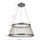 Lustre Pendente Nordecor Beys 2942 Cinza/dourado Led Bivolt 3